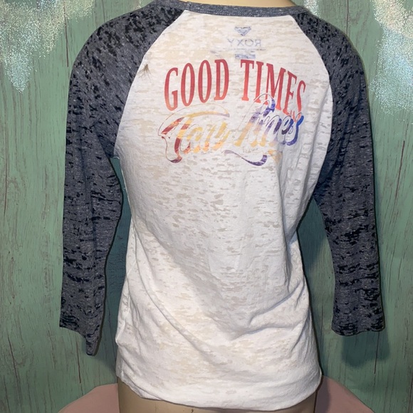 Roxy Good Tome sheer top size juniors med - Picture 5 of 6